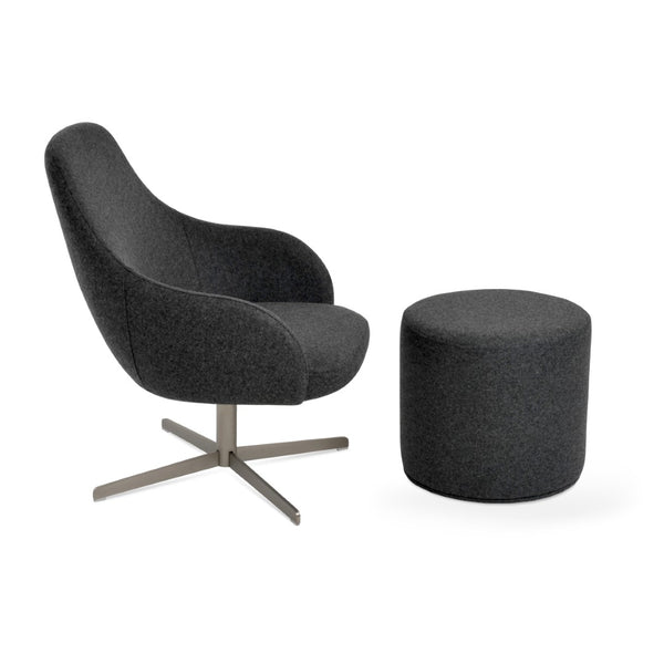 Soho Concept Gazel Lounge Chair In Dark Grey - Premium Camira Blazer Wool Fabric With 10-year Guarantee! Dark Grey  Soho-concept-dining-chair-12030