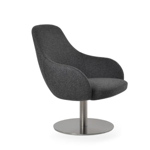 Soho Concept Gazel Lounge Chair - Premium Dark Grey Boucle Fabric With 10-year Guarantee For Lasting Comfort Dark Grey  Soho-concept-dining-chair-12033