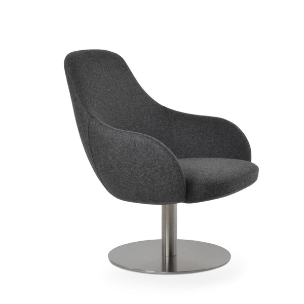 Soho Concept Gazel Lounge Chair - Premium Dark Grey Boucle Fabric With 10-year Guarantee For Lasting Comfort Dark Grey  Soho-concept-dining-chair-12033