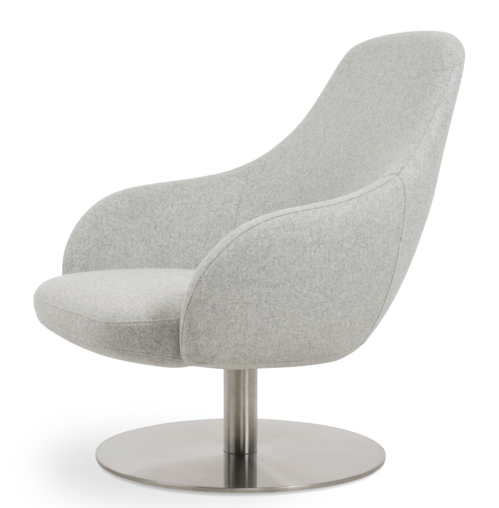 Soho Concept Gazel Lounge Chair - Premium Dark Grey Boucle Fabric With 10-year Guarantee For Lasting Comfort Silver  Soho-concept-dining-chair-13133