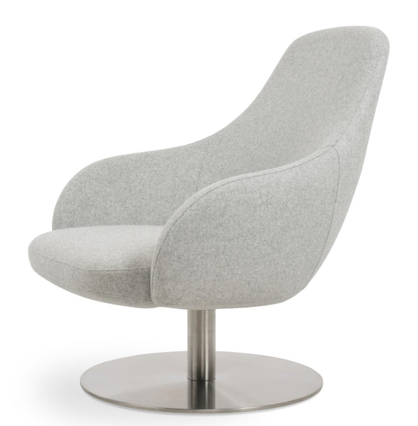 Soho Concept Gazel Lounge Chair - Premium Dark Grey Boucle Fabric With 10-year Guarantee For Lasting Comfort Silver  Soho-concept-dining-chair-13122
