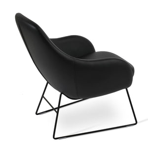 Soho Concept Gazel Lounge Chair - Premium Leatherette, Soft Black Design, 2-year Warranty For Ultimate Comfort Black  Soho-concept-dining-chair-12021