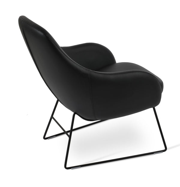 Soho Concept Gazel Lounge Chair - Premium Leatherette, Soft Black Design, 2-year Warranty For Ultimate Comfort Black  Soho-concept-dining-chair-12021