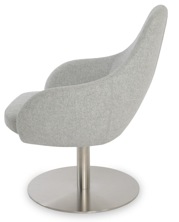 Soho Concept Gazel Lounge Chair - Premium Dark Grey Boucle Fabric With 10-year Guarantee For Lasting Comfort Silver  Soho-concept-dining-chair-12037