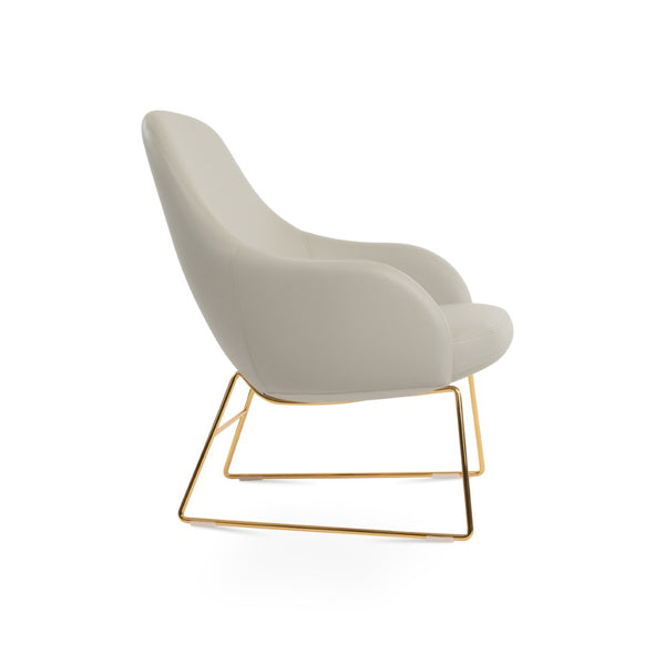 Soho Concept Gazel Lounge Chair - Premium Leatherette, Soft Black Design, 2-year Warranty For Ultimate Comfort Gold,Light Grey  Soho-concept-dining-chair-12038