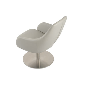 Soho Concept Gazel Lounge Chair - Premium Leatherette, Soft Light Grey Finish, 2-year Guarantee For Comfort Light Grey  Soho-concept-dining-chair-12018