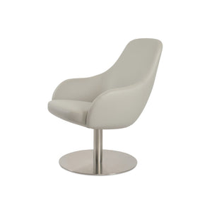 Soho Concept Gazel Lounge Chair - Premium Leatherette, Soft Light Grey Finish, 2-year Guarantee For Comfort Light Grey  Soho-concept-dining-chair-13117