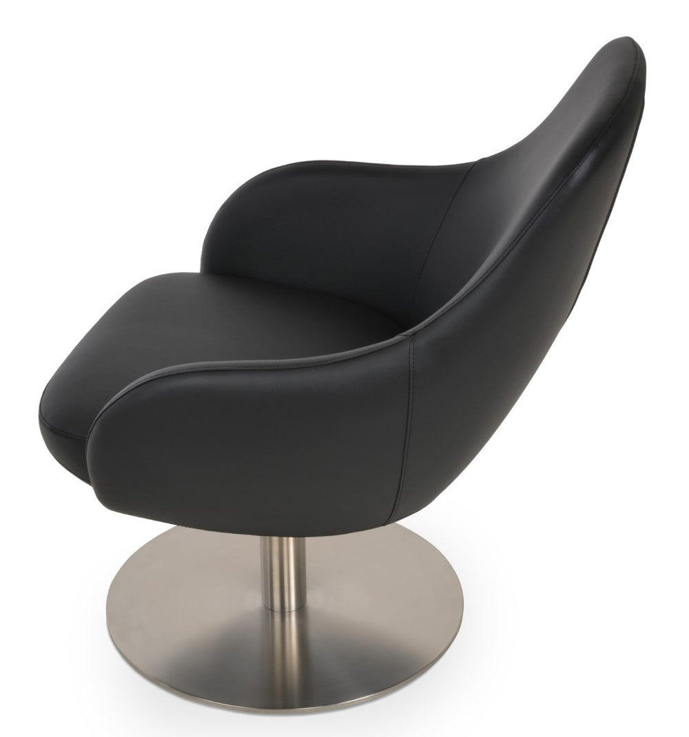 Soho Concept Gazel Lounge Chair - Premium Leatherette, Soft Light Grey Finish, 2-year Guarantee For Comfort Black,Light Grey  Soho-concept-dining-chair-12019