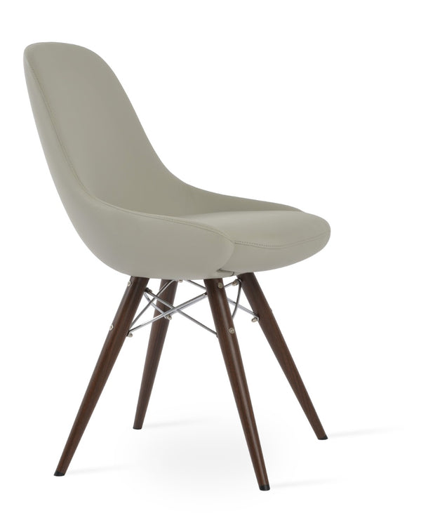 Soho Concept Gazel Mw Armchair Dining Chair - Stylish Walnut Base, Fire-retardant Upholstery, 2-year Warranty Walnut,Light Grey  Soho-concept-dining-chair-04071
