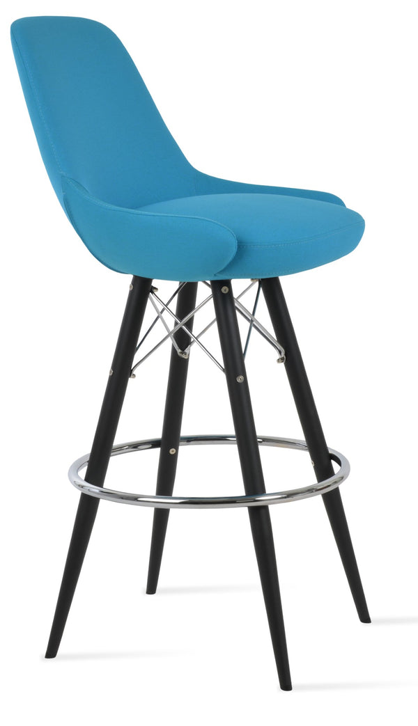 Soho Concept Gazel Mw Barstools & Counterstools - Customizable Fabrics, 300 Lb Capacity, 10-year Guarantee! Black,Turquoise  Soho-concept-dining-chair-08823