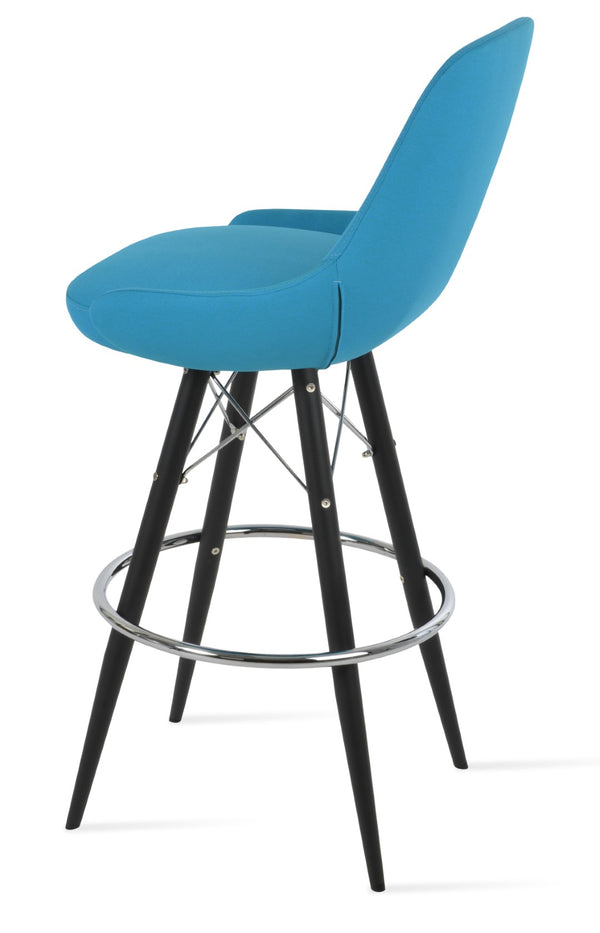 Soho Concept Gazel Mw Barstools & Counterstools - Customizable Fabrics, 300 Lb Capacity, 10-year Guarantee! Black,Turquoise  Soho-concept-dining-chair-06901