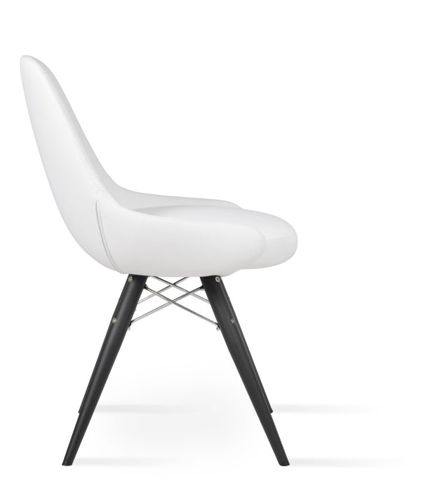 Soho Concept Gazel Mw Dining Chair - Elegant Soft Leatherette, Fire-retardant, 2-year Guarantee & Comfort Swivel Black,White  Soho-concept-dining-chair-04072