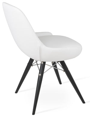 Soho Concept Gazel Mw Dining Chair - Elegant Soft Leatherette, Fire-retardant, 2-year Guarantee & Comfort Swivel Black,White  Soho-concept-dining-chair-04072
