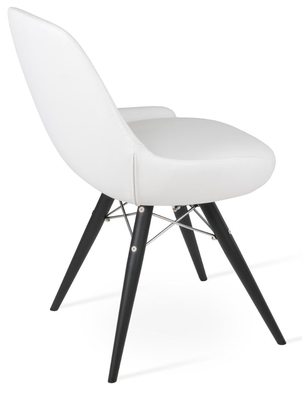 Soho Concept Gazel Mw Dining Chair - Elegant Soft Leatherette, Fire-retardant, 2-year Guarantee & Comfort Swivel Black,White  Soho-concept-dining-chair-04072