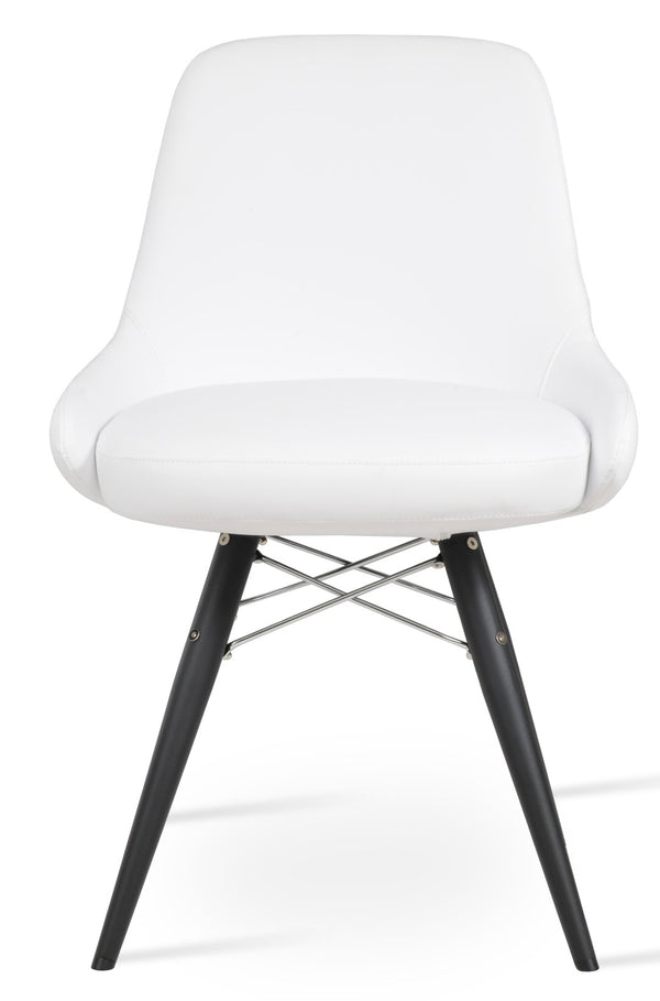 Soho Concept Gazel Mw Dining Chair - Elegant Soft Leatherette, Fire-retardant, 2-year Guarantee & Comfort Swivel Black,White  Soho-concept-dining-chair-04072