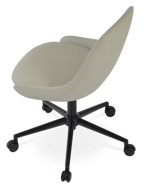 Soho Concept Gazel Office Chair - Stylish Ppm-fr Leatherette, 2-year Guarantee, Adjustable Height, Supports 300 Lbs Black,Light Grey  Soho-concept-dining-chair-11867