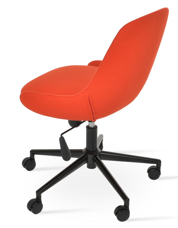 Soho Concept Gazel Office Chairs: Premium Wool Upholstery, 10-year Guarantee, Adjustable Height, Executive Style Black,Orange  Soho-concept-dining-chair-11862