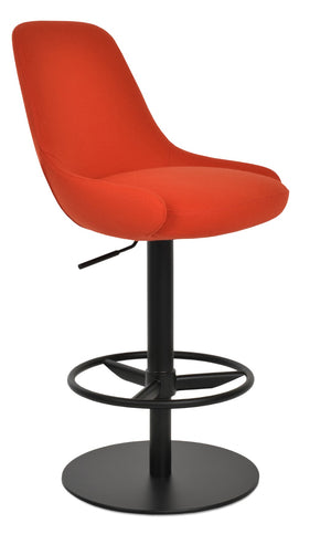 Soho Concept Gazel Adjustable Piston Barstools & Counterstools – Premium Camira Wool, 10-year Guarantee, Stylish Design Black,Orange  Soho-concept-dining-chair-08839