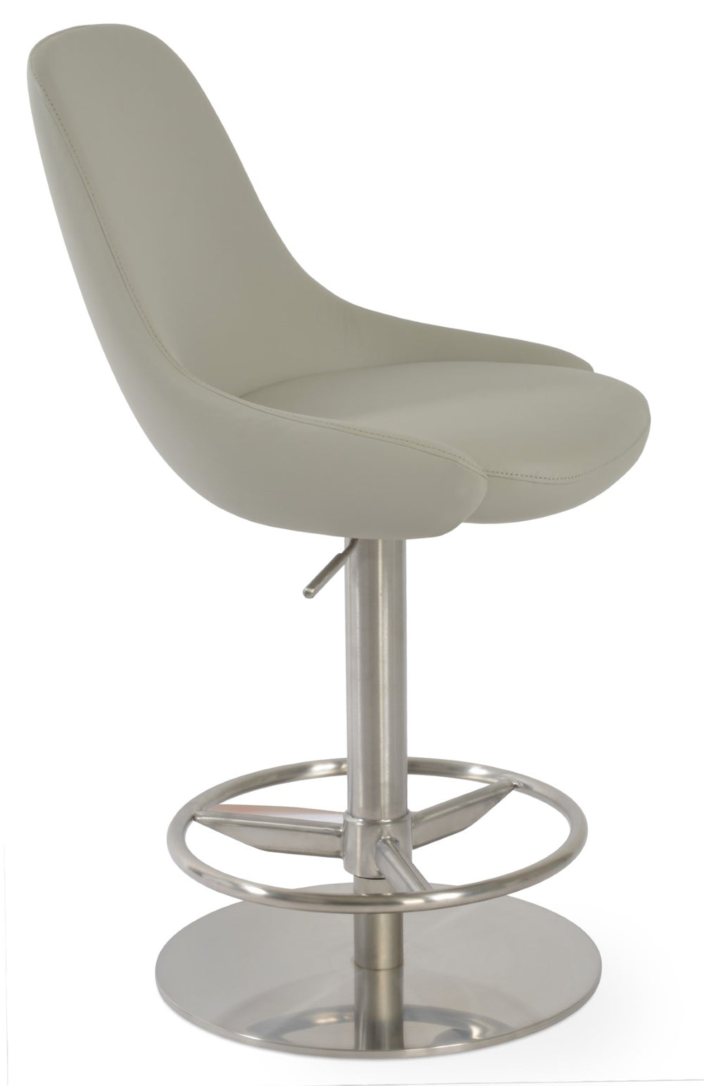 Soho Concept Gazel Adjustable Piston Barstools & Counterstools - Soft Leatherette, Full Footrest, 2-year Warranty Black  Soho-concept-dining-chair-08842