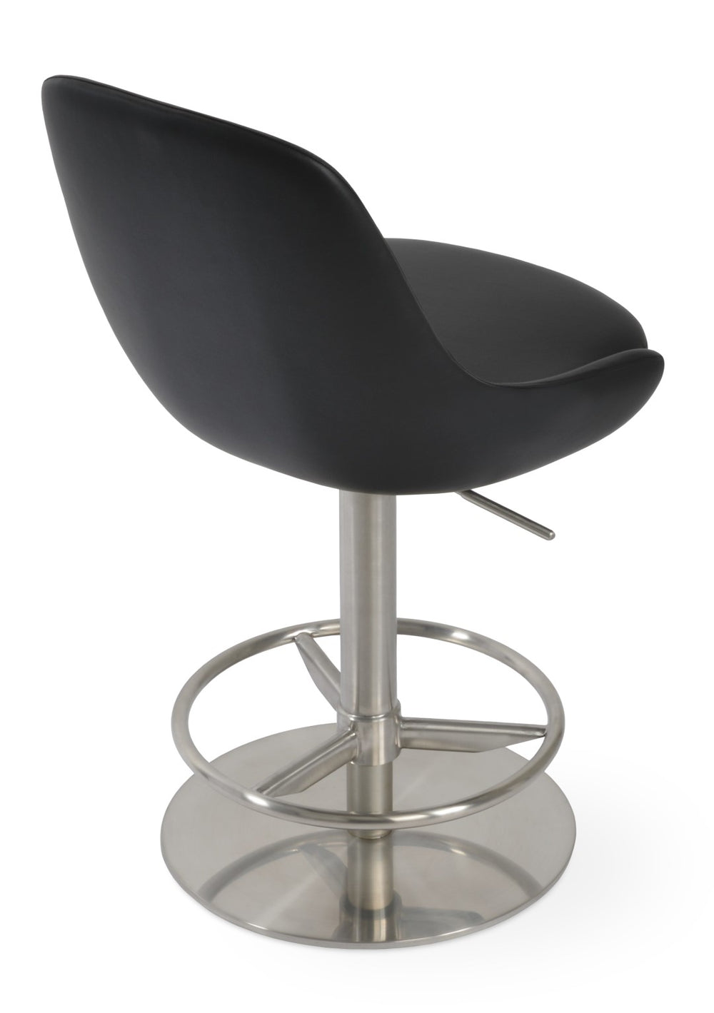 Soho Concept Gazel Adjustable Piston Barstools & Counterstools - Soft Leatherette, Full Footrest, 2-year Warranty Black  Soho-concept-dining-chair-08842