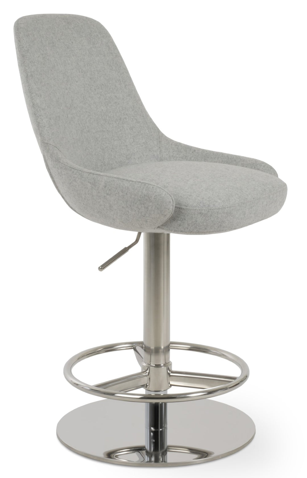 Soho Concept Gazel Adjustable Piston Barstools & Counterstools – Premium Camira Wool, 10-year Guarantee, Stylish Design Green  Soho-concept-dining-chair-08835