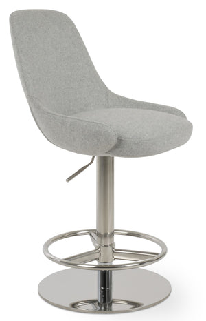 Soho Concept Gazel Adjustable Piston Barstools & Counterstools – Premium Camira Wool, 10-year Guarantee, Stylish Design Silver  Soho-concept-dining-chair-08841