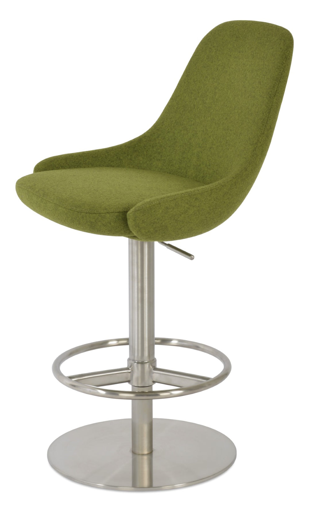 Soho Concept Gazel Adjustable Piston Barstools & Counterstools – Premium Camira Wool, 10-year Guarantee, Stylish Design Green  Soho-concept-dining-chair-08835