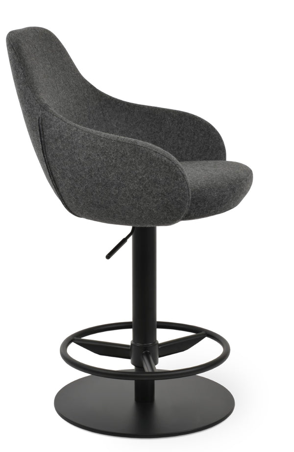 Soho Concept Gazel Adjustable Piston Barstools & Counterstools – Premium Camira Wool, 10-year Guarantee, Stylish Design Dark Grey,Black  Soho-concept-dining-chair-08832