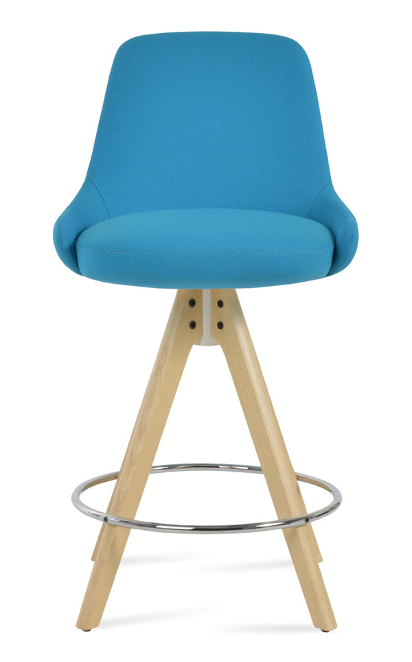 Soho Concept Gazel Stylish Pyramid Barstools & Counterstools - Boucle, Velvet, Nubuck Fabrics With 10-year Guarantee Ash,Natural,Turquoise  Soho-concept-dining-chair-08850
