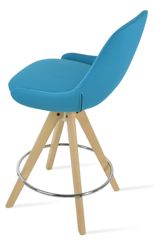 Soho Concept Gazel Stylish Pyramid Barstools & Counterstools - Boucle, Velvet, Nubuck Fabrics With 10-year Guarantee Ash,Natural,Turquoise  Soho-concept-dining-chair-06904