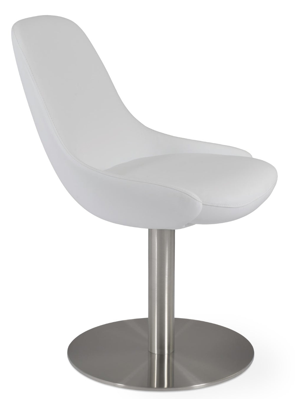 Soho Concept Gazel Round Swivel Chair - Modern Leatherette Dining Seat With 2-year Guarantee & Stylish Design White  Soho-concept-dining-chair-04121