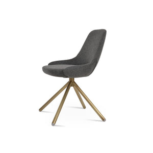 Soho Concept Brushed Stainless Steel Dining Chair With Camira Blazer Wool Upholstery – 10-year Durability Guarantee Dark Grey  Soho-concept-dining-chair-04125