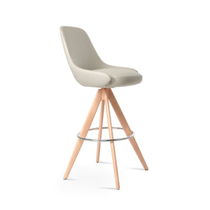 Soho Concept Gazel Arm Barstools & Counterstools With Memory Swivel - Stylish Leatherette, 2-year Guarantee! Natural,Light Grey  Soho-concept-dining-chair-08852