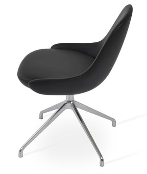 Soho Concept Gazel Spider Swivel Chair - Ergonomic Leatherette Dining Chair With 2-year Guarantee & Style Options Black  Soho-concept-dining-chair-04136