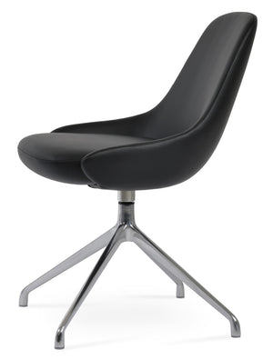 Soho Concept Gazel Spider Swivel Chair - Ergonomic Leatherette Dining Chair With 2-year Guarantee & Style Options Black  Soho-concept-dining-chair-04139