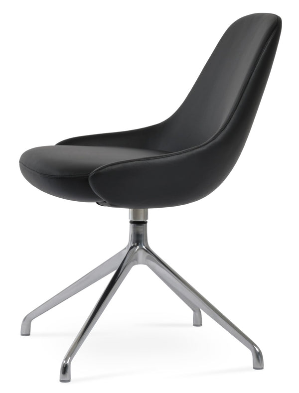 Soho Concept Gazel Spider Swivel Chair - Ergonomic Leatherette Dining Chair With 2-year Guarantee & Style Options Black  Soho-concept-dining-chair-04139