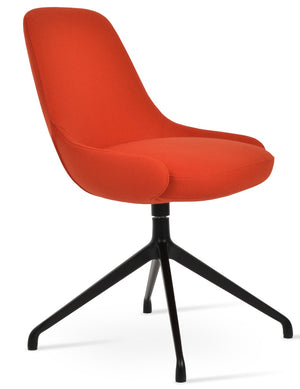 Soho Concept Gazel Spider Armchair Swivel Dining Chair - Luxurious Camira Wool Fabric With 10-year Guarantee Black,Orange  Soho-concept-dining-chair-04130