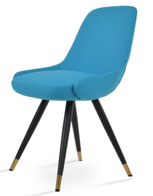 Soho Concept Gazel Star Dining Chair - Elegant Steel Base, Luxurious Fabrics, 10-year Guarantee, Adjustable Height Black,Brass,Turquoise  Soho-concept-dining-chair-04157