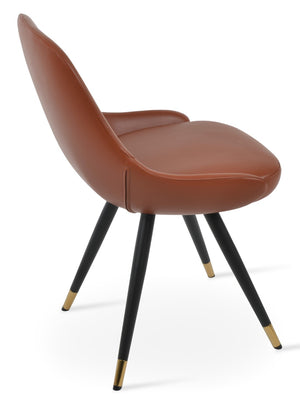 Soho Concept Gazel Star Dining Chair - Stylish Leatherette, Adjustable Height, Steel Base & 2-year Guarantee! Black,Gold,Brass  Soho-concept-dining-chair-04158