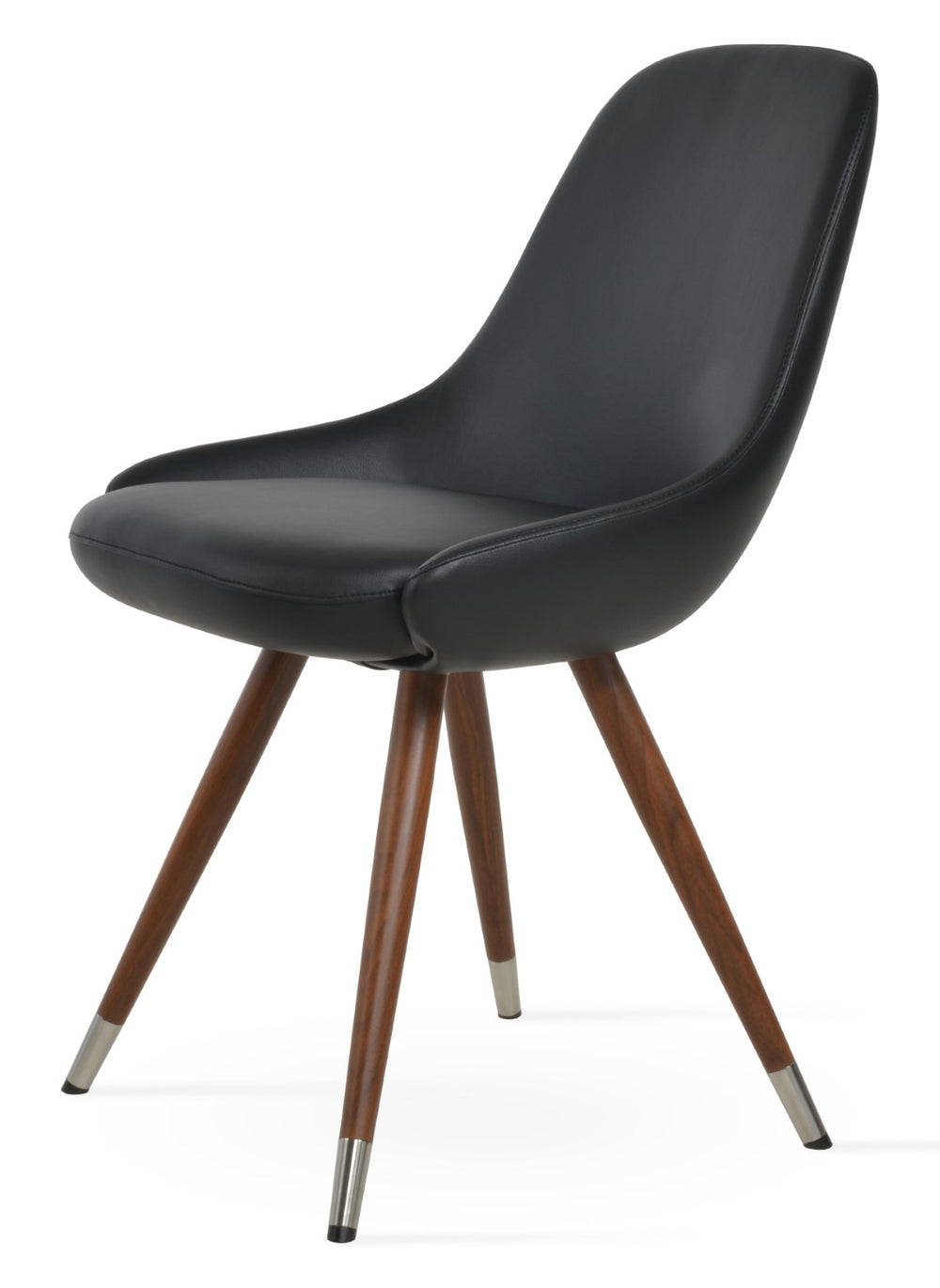 Soho Concept Gazel Star Dining Chair - Stylish Leatherette, Adjustable Height, Steel Base & 2-year Guarantee! Walnut,Black  Soho-concept-dining-chair-04159