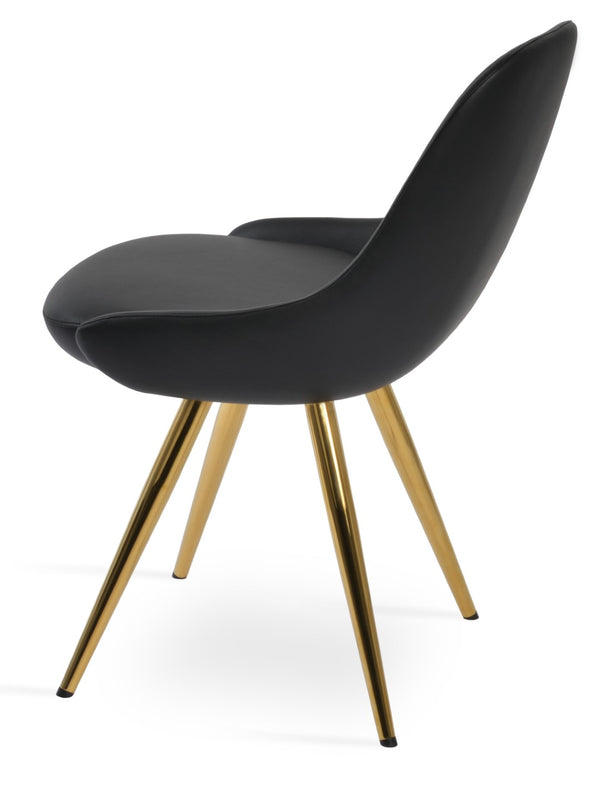 Soho Concept Gazel Star Armchair Dining Chair - Elegant Soft Leatherette, Adjustable Height, 2-year Guarantee Gold,Black  Soho-concept-dining-chair-04144