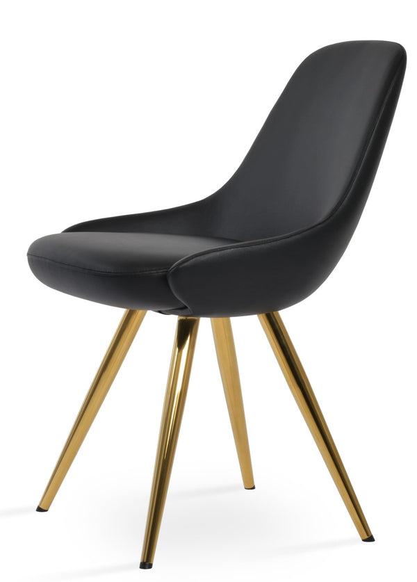 Soho Concept Gazel Star Armchair Dining Chair - Elegant Soft Leatherette, Adjustable Height, 2-year Guarantee Gold,Black  Soho-concept-dining-chair-04144