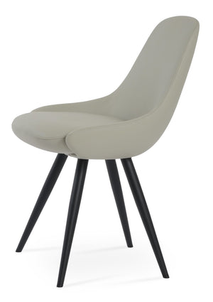 Soho Concept Gazel Star Dining Chair - Stylish Leatherette, Adjustable Height, Steel Base & 2-year Guarantee! Black,Light Grey  Soho-concept-dining-chair-04152