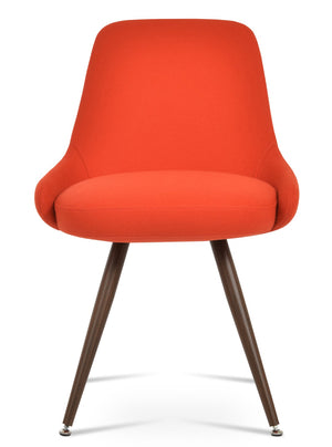 Soho Concept Gazel Star Dining Chair: Stylish Wool Upholstered Seating With Adjustable Height & 10-year Guarantee Walnut,Orange  Soho-concept-dining-chair-04149