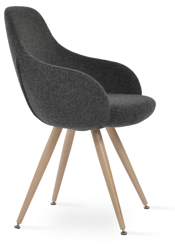 Soho Concept Gazel Star Dining Chair: Stylish Wool Upholstered Seating With Adjustable Height & 10-year Guarantee Natural,Dark Grey  Soho-concept-dining-chair-04155
