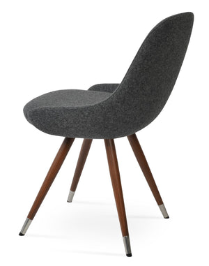 Soho Concept Gazel Star Dining Chair: Stylish Wool Upholstered Seating With Adjustable Height & 10-year Guarantee Walnut,Dark Grey  Soho-concept-dining-chair-04143
