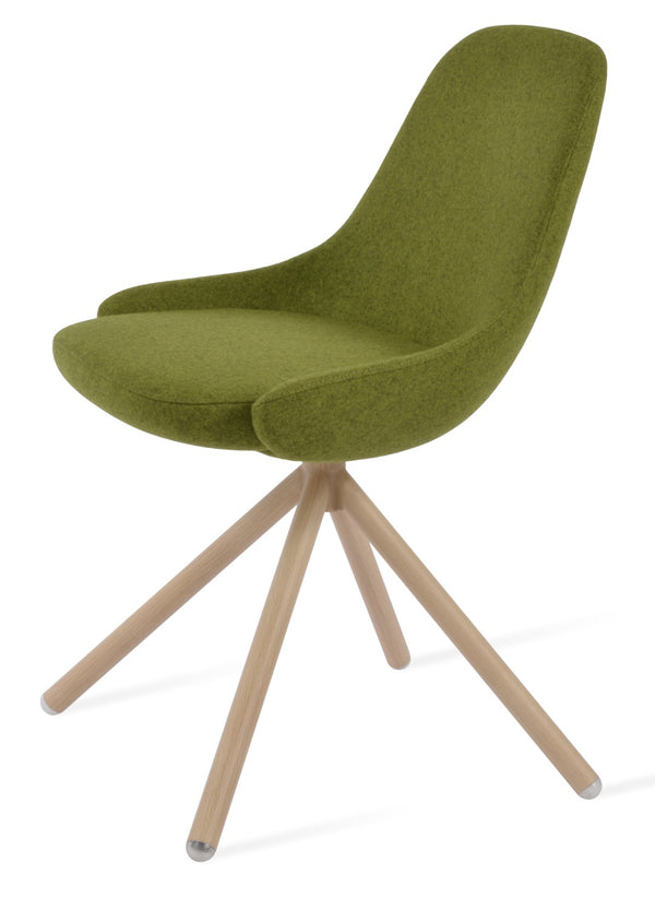 Soho Concept Gazel Swivel Dining Armchair - Premium Camira Wool & Boucle Fabric, 10-year Guarantee, Stylish Design Natural,Green  Soho-concept-dining-chair-04169