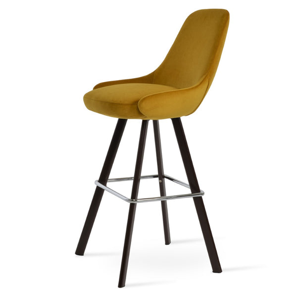 Soho Concept Gazel Sword Lounge Armchair Swivel - Premium Fabric Options, 10-year Guarantee, Contemporary Style Walnut  Soho-concept-dining-chair-08853