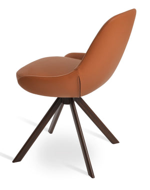 Soho Concept Gazel Sword Dining Swivel Chair - Luxurious Upholstery With Steel Base & 10-year Guarantee Options Walnut  Soho-concept-dining-chair-04184