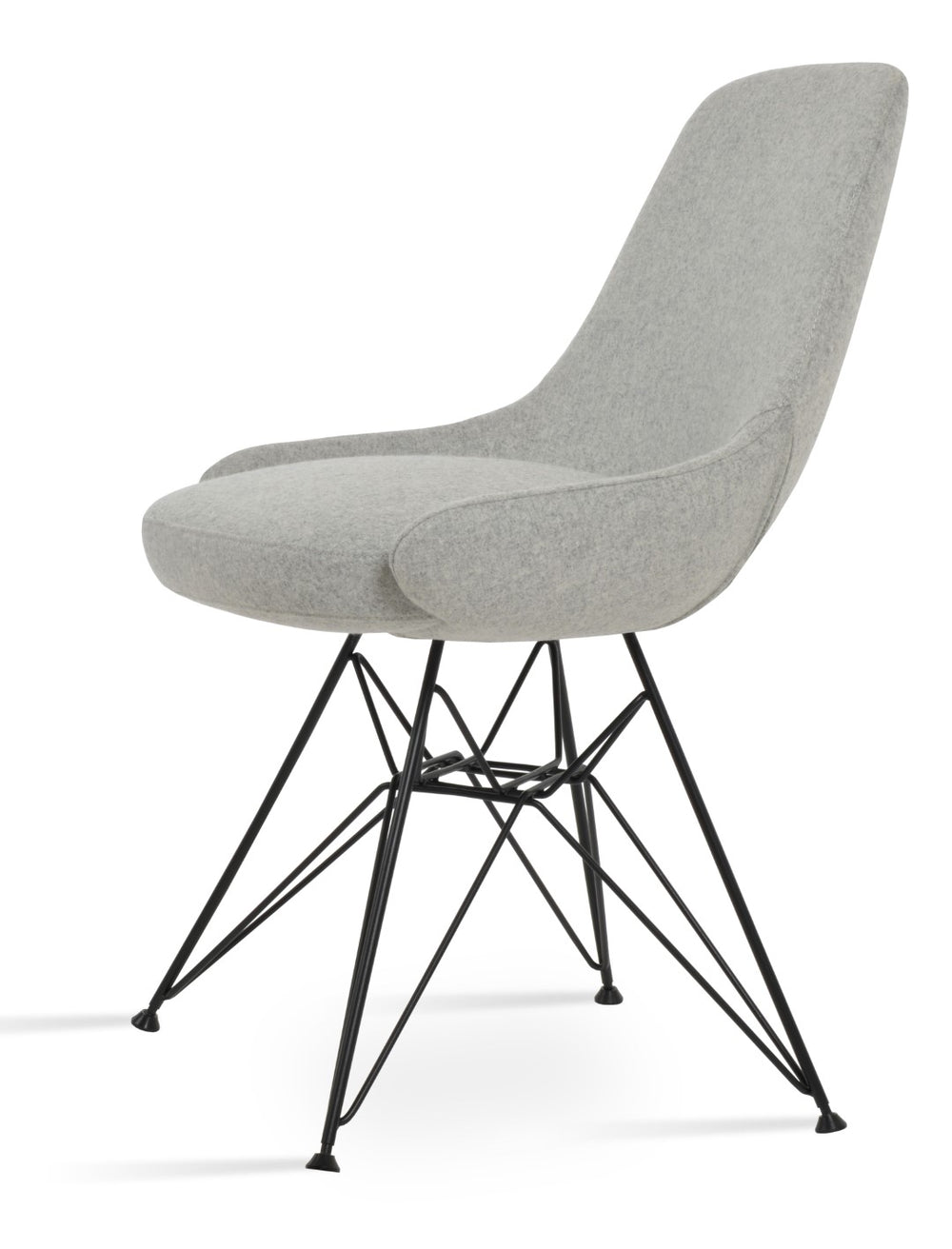 Soho Concept Gazel Tower Dining Chair - Stylish Camira Blazer Wool, Durable Boucle Fabric, 10-year Guarantee! Black,Silver  Soho-concept-dining-chair-04197